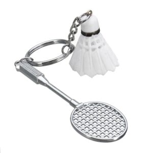 01 PCs Metal Badminton Racket & Ball Keychain ? Stylish Keyring Gift for Girls? Bags & Boys | Random Color Key-Chain - Image 4