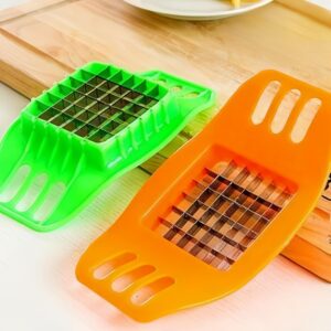 Multifunctional Potato Cutter and French Fry Maker ? Stainless Steel Vegetable and Fruit Slicer, Chopper, Dicer, Kitchen Tool for Cutting Fries, Chips, and Healthy Snacks ? Durable ABS Handle with 36-Blade Grid (Random Color) - Image 3