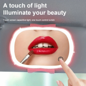 Extra Large Car Mirror with LED Lights ? Portable Makeup Mirror for Perfect Touch-Ups On the Go Rechargable - Image 3