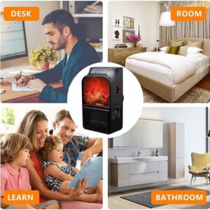 Flame Heater 1000W ? Portable Electric Plug-in Room Heater with Flame Effect & Remote Control - Image 2