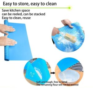 Silicone Pastry Mat ? 14 Inch Round Non-Stick Baking Mat with Measurements ? Food-Grade, Heat-Resistant, Reusable Rolling Surface for Dough, Pizza, Pie, and Fondant (Random Color) - Image 5