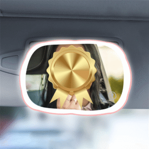 Extra Large Car Mirror with LED Lights ? Portable Makeup Mirror for Perfect Touch-Ups On the Go Rechargable - Image 4