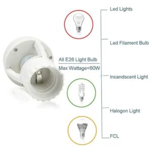 Infrared Motion Sensor Lamp Holder ? 360? Smart Light Socket with Automatic On/Off Detection - Image 4