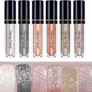 HENG FANG 6 Pcs Liquid Diamond Glitter Eyeshadows Set ? Waterproof, Long-Lasting, Vibrant Colors with Lightweight Texture for Bold & Sparkling Eye Makeup - Image 3