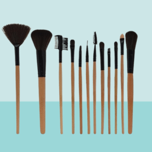 12-Piece Professional Makeup Brush Set with Roll-Up Pouch ? Soft Bristles & Wooden Handles? - Image 1