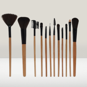 12-Piece Professional Makeup Brush Set with Roll-Up Pouch ? Soft Bristles & Wooden Handles? - Image 2