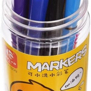 Set of 12 Flomaster Colors ? Yellow/Bird Design ? Kids Drawing & Coloring Markers - Image 4
