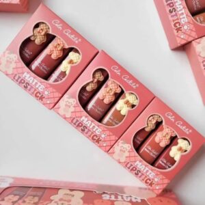 Color Castile Pack of 3 Bear Shape Matte Lipsticks ? Long-Lasting, Bold & Vibrant Makeup Essential - Image 1