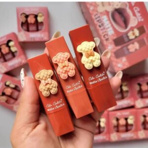 Color Castile Pack of 3 Bear Shape Matte Lipsticks ? Long-Lasting, Bold & Vibrant Makeup Essential - Image 3