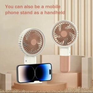 Mini Cute Fan ? Portable USB Rechargeable Handheld Cooling Fan for Kids & Adults, Stand/Base Included (Random Color) - Image 3