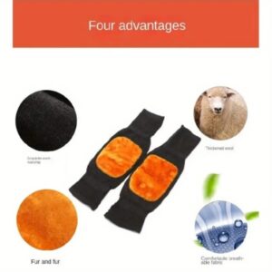 (1Pair) Knee Warmer Woolen Knee Cap For Men And Women (random Design) - Image 1