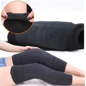 ( Pair ) Unisex Women Men?s Cashmere Wool Knee Brace Pads | Winter Warm Thermal Knee Warmers Velvet Knee Protector (random color) - Image 3