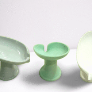 Ceramic Soap Holder with Drain ? Elevated Design Bathroom Sink Dish for Bar Soaps - Image 4