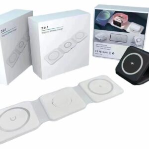 15W 3 in 1 Magnetic Wireless Charger Phone Induction Fast Charging Stand for Phone - Image 1