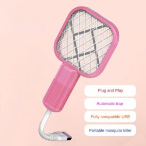 Mini USB Rechargeable Mosquito Racket with UV Light ? Portable Electric Bug Zapper & Fly Swatter for Indoor/Outdoor Use, Home, Office, Travel & Camping - Image 4