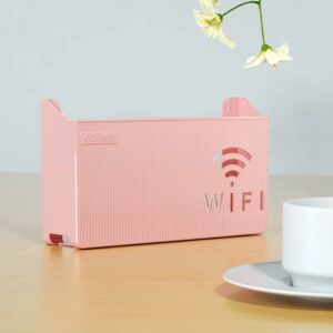 WiFi Router Shelf & Cable Organizer ? Wall-Mount ABS Plastic Storage Box for Routers, Power Strips & Cables (Random Colors) - Image 4