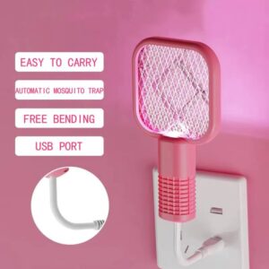Mini USB Rechargeable Mosquito Racket with UV Light ? Portable Electric Bug Zapper & Fly Swatter for Indoor/Outdoor Use, Home, Office, Travel & Camping - Image 3