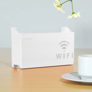 WiFi Router Shelf & Cable Organizer ? Wall-Mount ABS Plastic Storage Box for Routers, Power Strips & Cables (Random Colors) - Image 3