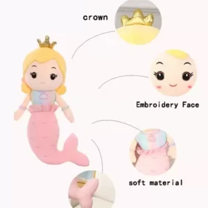 Mermaid Plush Toy | Super Soft Stuffed Plush toy for Kids Baby Boy's & Girl's - 40 CM (Random color) - Image 1