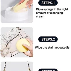 Multi-Function Shoe Whitening and Cleaning Cream with sponge  - Perfect Solution for White Shoes, Deep Cleaning, and Shine Restoration ( imported China)" - Image 1