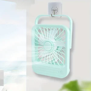 Quite Hanging Desk Fan, Mini USB Rechargeable Fan, Quiet Mini Desktop Cooling Fan for Indoor Outdoor(random color ) - Image 3