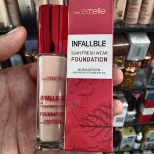 Emelie Cosmetics Infallible 24H Fresh Wear Foundation ? Natural Matte Finish, Long-Lasting, Waterproof, Sweat & Heat Proof with SPF 25 - Image 3