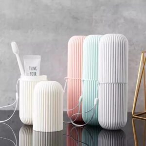 Travel Combo Deal - Travel Portable comfortable Inflatable Air Pillow Cushion & Portable Toothbrush Holder Case ( Random color ) - Image 4
