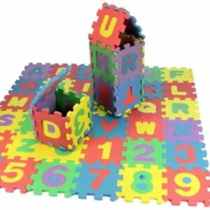 6.5mm Puzzle 36 PCS Medium ABC-123 | Interlocking Play Tile | Alphabets Foam Puzzle Mat for Childrens (Random color) - Image 3