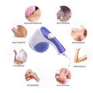 4 in 1 Relax & Spin Tone Vibration Electric Massager / Electronic Relax and Spin Body Massager with Different Heads - Image 1