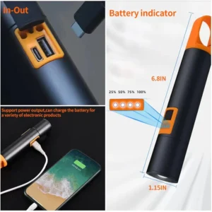 L-S18 Glare Rechargeable Type-C LED Flashlight With Power Bank ? USB Input/Output, Digital Display, Emergency Torch & Phone Charger for Outdoor & Home Use - Image 3