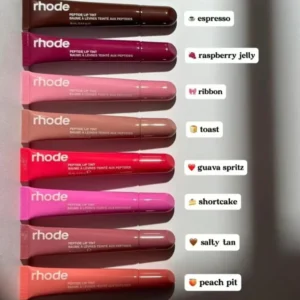 8 Colors Rhode Lip Care Series | Tinted Lip Balm | Lasting Moisturizing Blushes | Hydrated Lip Gel Oil | Pout Lips Long-acting Lip Treatment - Image 1