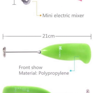 Electric Egg Beater Milk Drink Coffee Whisk Mixer Foamer Mini Handle Stirrer Practical Cooking Tool Kitchen Cell Operated (Mix/Random Color) - Image 1