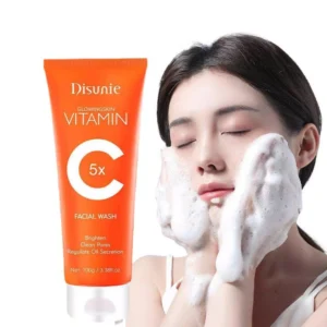 Disunie Vc Facial Wash Cleanser Oil Control Anti-acne Glowing Collagen Deep Clean | Disunie Glowing Skin Vitamin C Facial Wash | 100 Gram - Image 4