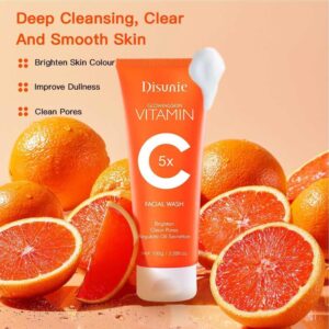 Disunie Vc Facial Wash Cleanser Oil Control Anti-acne Glowing Collagen Deep Clean | Disunie Glowing Skin Vitamin C Facial Wash | 100 Gram - Image 5