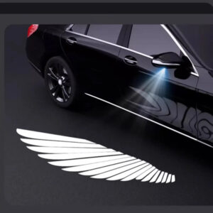 2 Pc Universal Car Rearview Mirror Side LED Angel Wing Light Dynamic Projection Lamp - Image 5