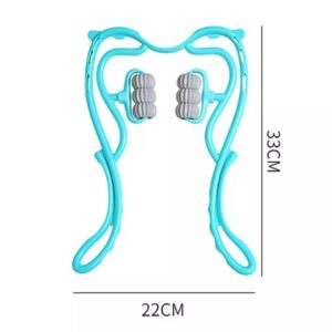 6 Wheel Pressure Point Neck Massager Relieve Neck, Back And Shoulder Pain (Random Color) - Image 3