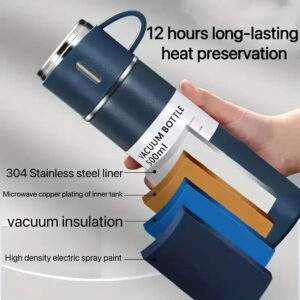 Stainless Steel 500ml Hot & Cool Water Bottle (500 ml) (Random color) - Image 3
