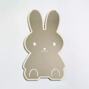Rabbit shaped acrylic mirror  - Kids room decoration - Image 1