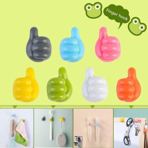 10 pcs  Wall Decoration Hook Creative Silicone Thumb Key Hanger Hooks - Image 1