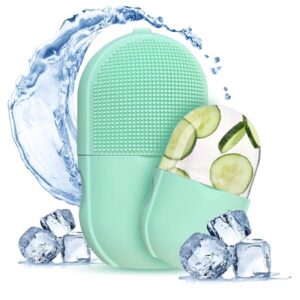 Ice Roller Facial Massage | Silicone Cleansing Ice Lattice | Ice Cube Roller With Scrub ?(WITHBOX ) Random Color - Image 4