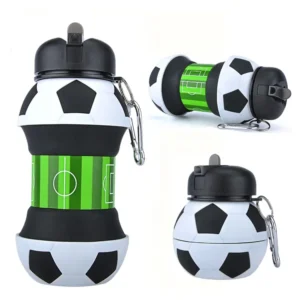 Collapsible Kid's Water Bottle with Basketball Design ? Leak-Proof, BPA-Free, Food Grade Silicone(random color) - Image 4