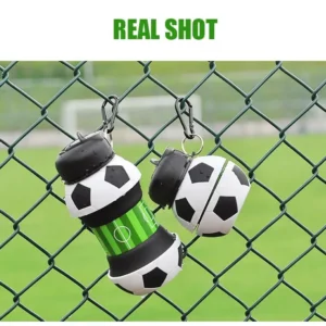 Collapsible Kid's Water Bottle with Basketball Design ? Leak-Proof, BPA-Free, Food Grade Silicone(random color) - Image 3