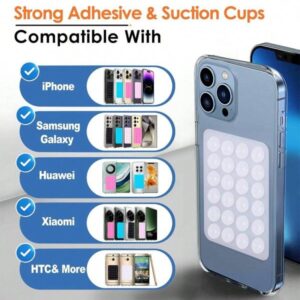 Square Double Side Suction Cups Cell Phone Holder Universal Bubble Gripper Silicone Pad (random Colour) - Image 4