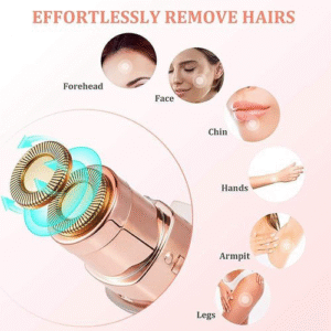 2 In 1 Electric Eyebrow Trimmer Makeup Painless Eye Brow Epilator Mini Shaver Razor Portable Facial Body Hair Remover For Women - Image 3