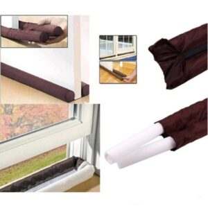 Twin DooTwin Door Foam Draft Protector - Door Air Lock Foam For Cold Air Window Shutters, Dust Barriers, Insect Repellent (Brown Color) - Image 5