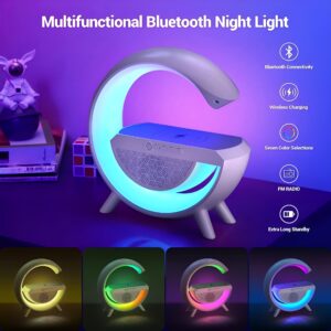 G Shaped RGB Light Table Lamp With Wireless Charger BT2301 - Image 4