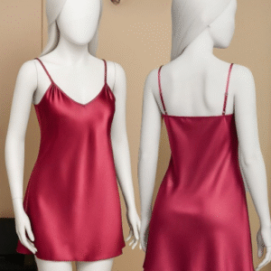 Black Satin Slip Dress ? Sleeveless Camisole with Adjustable Thin Straps | Free Size - Image 3