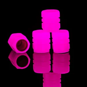 PACK OF TWO Glow in The Dark Tire Valve Caps Fluorescent Stem Car Universal Air Cap Auto Covers Cars Motorcycles SUV Trucks Bikes Accessories ( Random Colors ) - Image 5